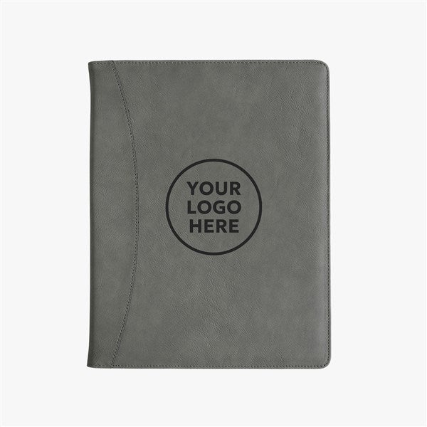 Business Logo Personalized Padfolio - Charcoal - 17188