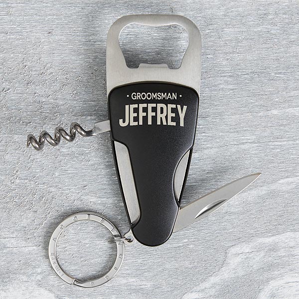 Personalized Multi-Tool Key Chain - Groomsman - 17191
