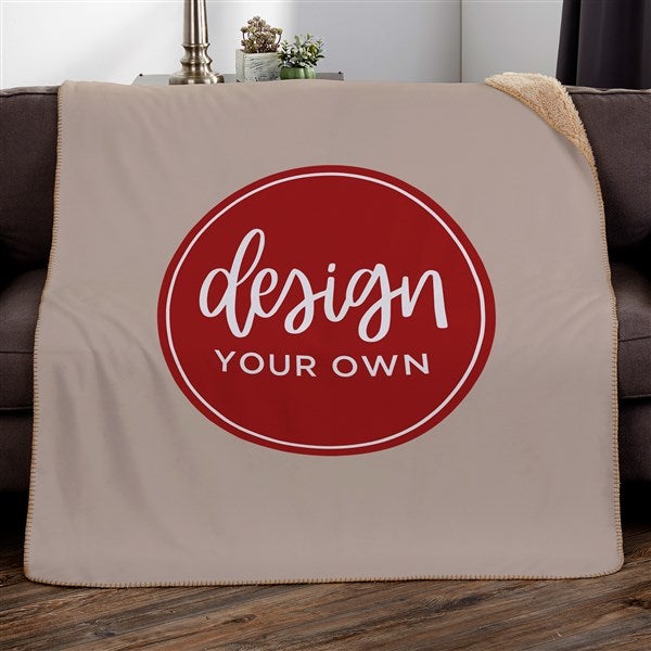 Design Your Own Personalized Sherpa Blanket Tan