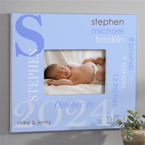 Personalized Baby Boy Picture Frame - All About Baby  - 17204
