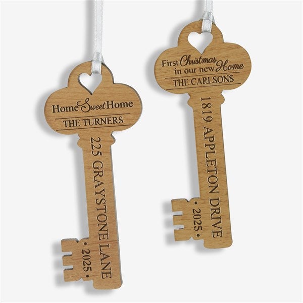 New Home Ornament - Personalized Key Ornament - 17235