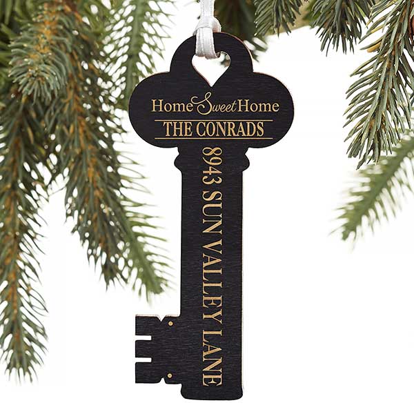 New Home Ornament - Personalized Key Ornament - 17235