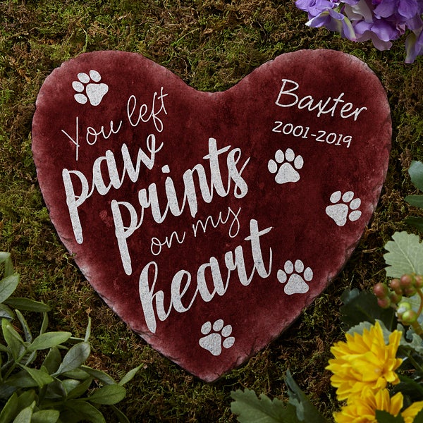 personalized pet memorial heart