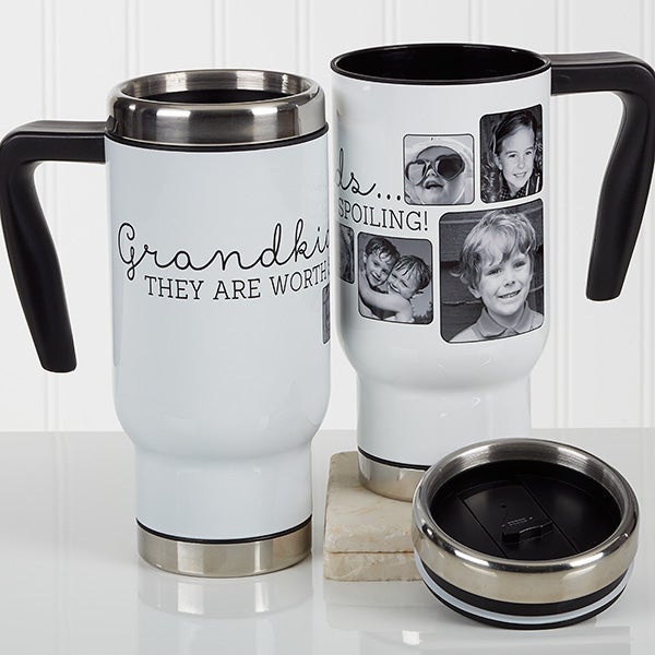 Personalized Photo Commuter Travel Mug - They're Worth Spoiling - 17282