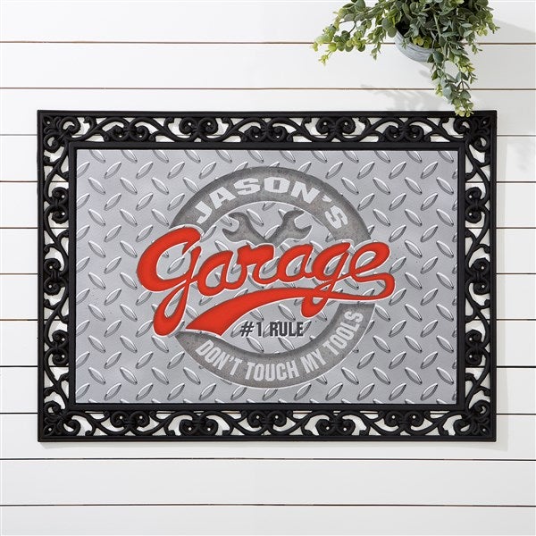 Mechanic Garage Door Mat, Auto Repair Shop Door Mat, Garage Door Mat,  Customize Garage Doormats, 