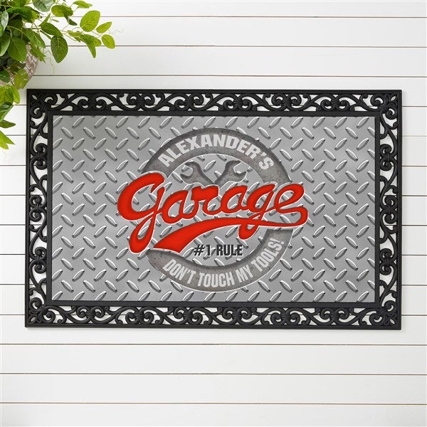 Personalized Doormats - His Garage Rules - 17296