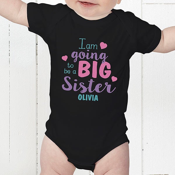 Sister Angel Personalised Embroidered Baby Romper Babygrow Gift Heaven
