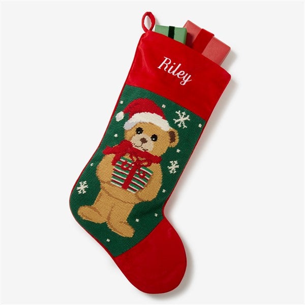 Personalized Needlepoint Christmas Stockings - Winter Charm - 17317