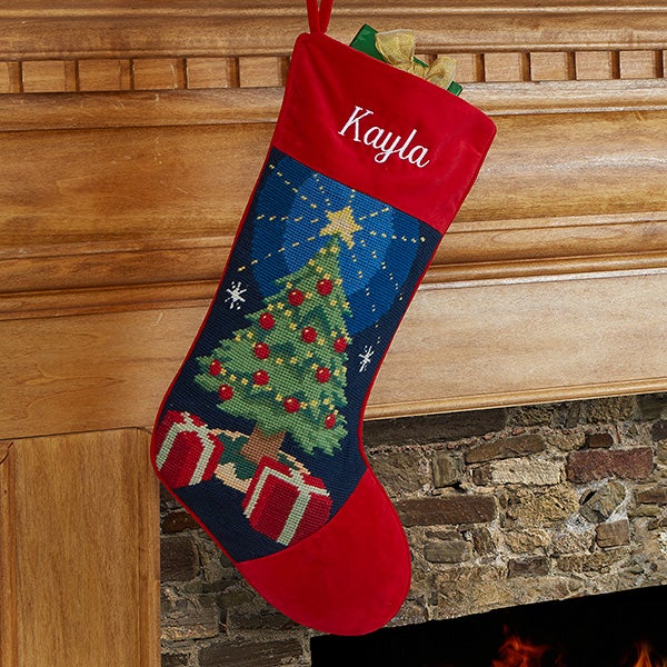 personalized needlepoint christmas stockings