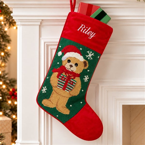 Personalized Needlepoint Christmas Stockings - Winter Charm - 17317