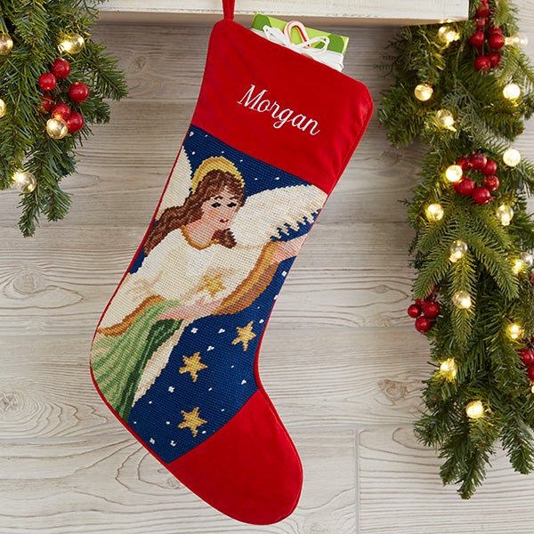 Personalized Needlepoint Christmas Stockings - Winter Charm - 17317