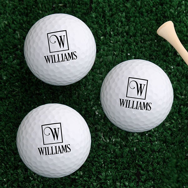 Personalized Golf Ball Set - Square Monogram - 17321