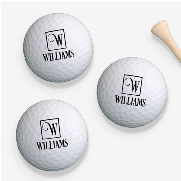Personalized Golf Ball Set - Square Monogram - 17321