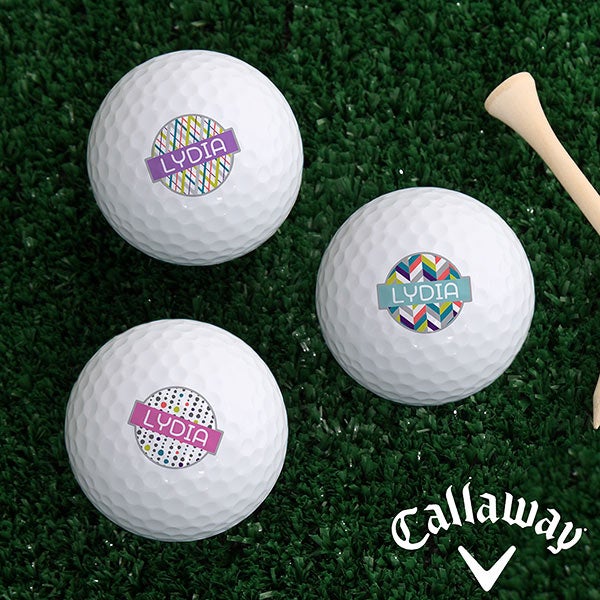 Personalized Women's Golf Ball Set Sassy Lady Callaway Warbird Plus