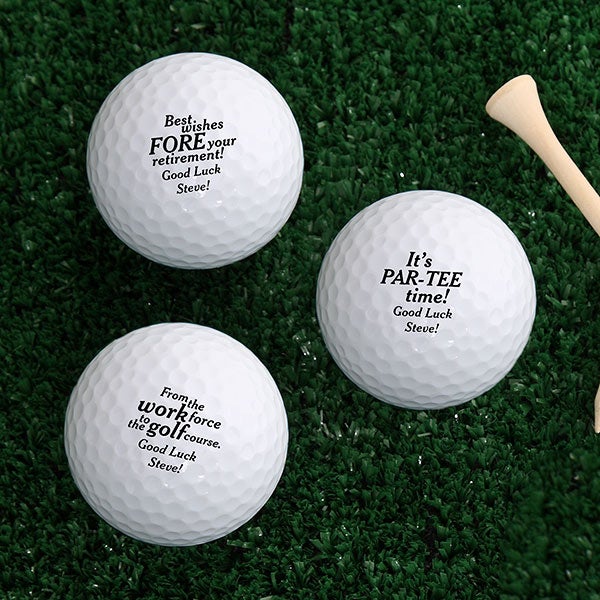 Personalized Retirement Golf Ball Set - 17323