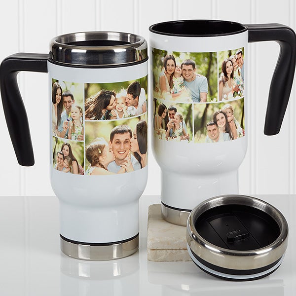 Personalized Photo Commuter Travel Mug - Create A Photo Collage - 17350
