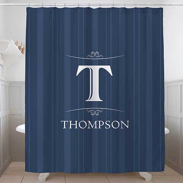 Elegant Monogram Personalized Shower, Monogram Initial Shower Curtain