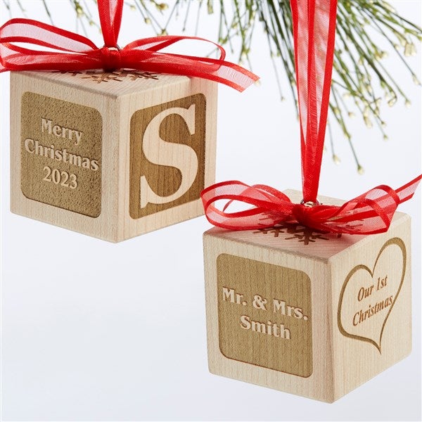 Engraved Wooden Christmas Box for Her