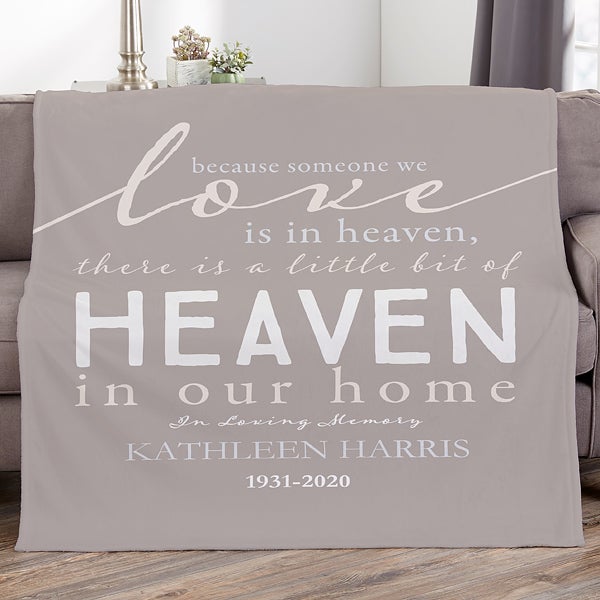 Personalized Memorial Blankets Heaven In Our Home