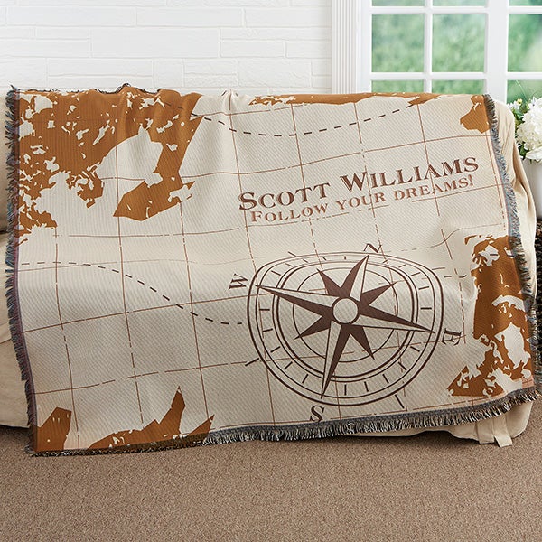 personalized graduation woven throw