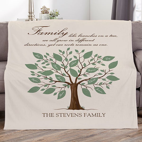 Family Tree Personalized Blankets - 17388