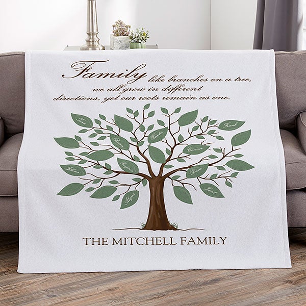 Family Tree Personalized Blankets - 17388