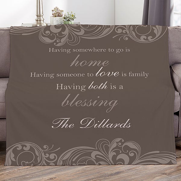 Personalized Family Blankets - Family Blessings - 17389