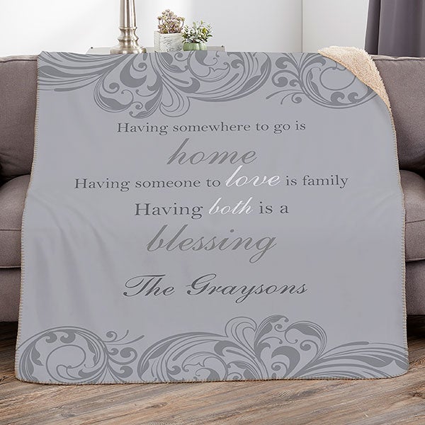 Personalized Family Blankets - Family Blessings - 17389