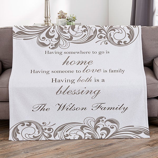 Personalized Family Blankets - Family Blessings - 17389