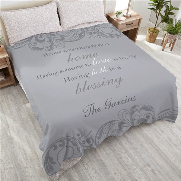 Personalized Family Blankets - Family Blessings - 17389
