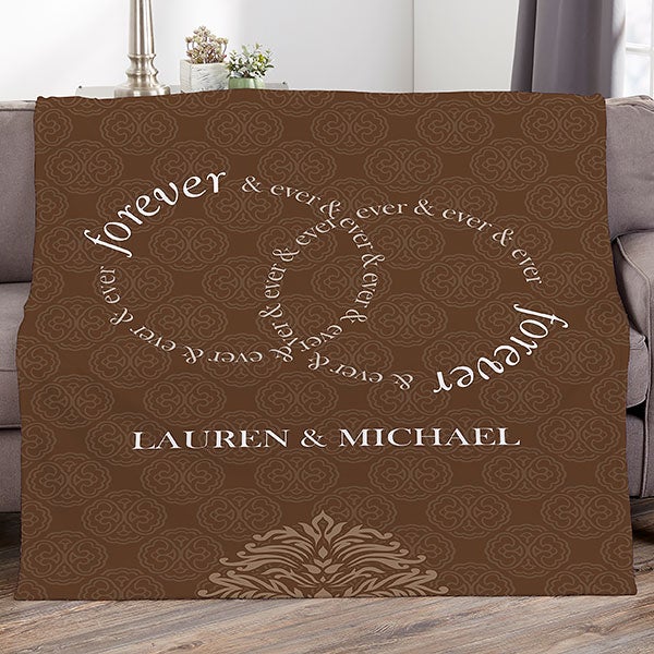 Personalized Anniversary Blankets - Forever & Ever - 17390