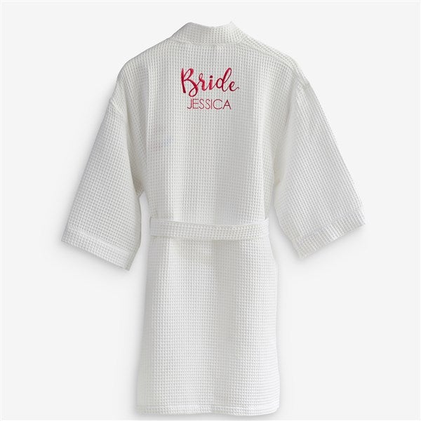 Embroidered Bridesmaid Robe And Makeup Bags - Bridal Party - 17394