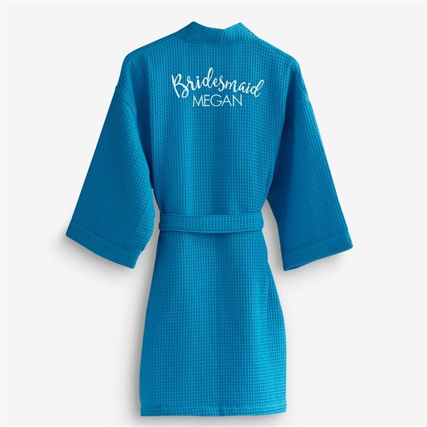 Embroidered Bridesmaid Robe And Makeup Bags - Bridal Party - 17394