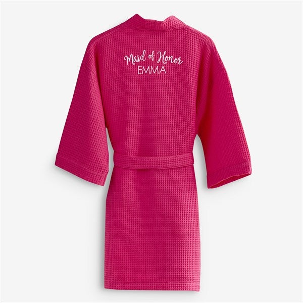 Embroidered Bridesmaid Robe And Makeup Bags - Bridal Party - 17394