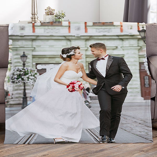 Custom Wedding Photo Personalized Blankets - 17397