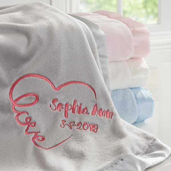 Baby Blanket Embroidered With Name