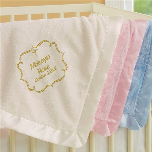 Embroidered Religious Keepsake Baby Blankets - Joyful Blessing - 17402