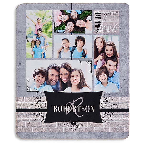 Custom Photo Sherpa Blanket 50x60 - Family Memories
