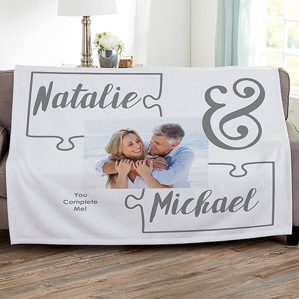 Personalized Couples Photo Blankets - Missing Piece To My Heart - 17423