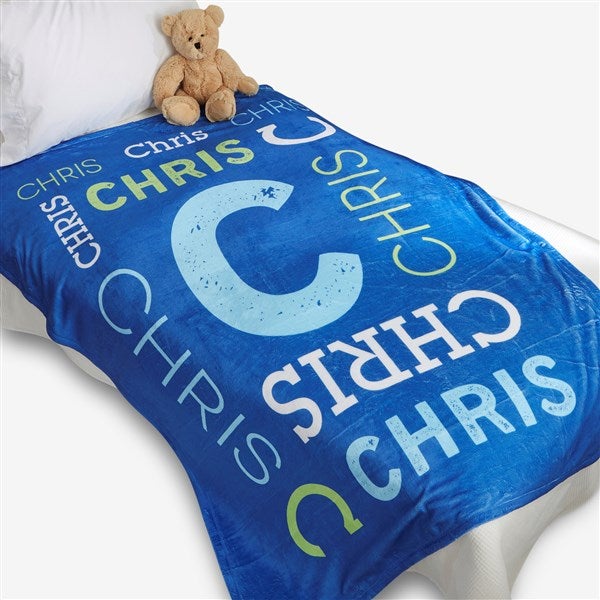 Personalized Repeating Name Kids Blankets - 17428