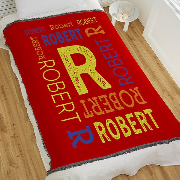 Personalized Repeating Name Kids Blankets - 17428