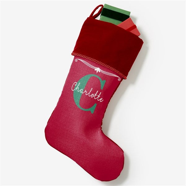 Personalized Christmas Stockings With Name & Monogram - 17440
