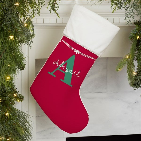 Personalized Christmas Stockings With Name & Monogram - 17440
