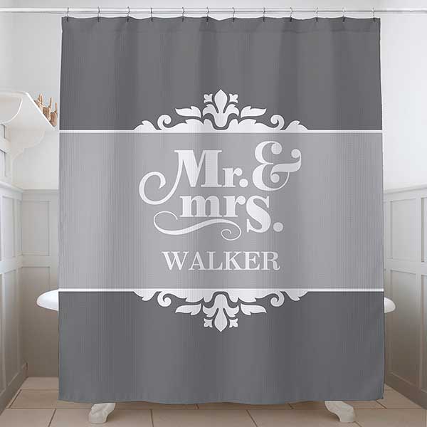 Personalized Shower Curtain Happy Couple, Couple Shower Curtain