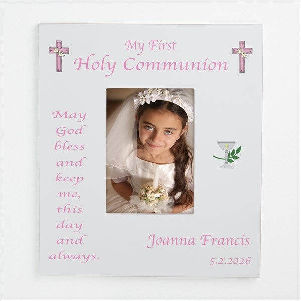 Personalized May God Bless Me First Communion Photo Frame - 1745
