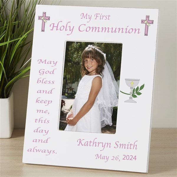 Personalized May God Bless Me First Communion Photo Frame - 1745