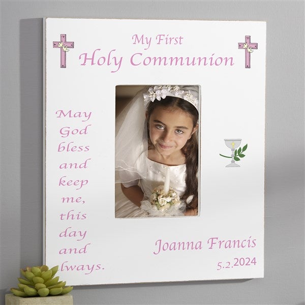 Personalized May God Bless Me First Communion Photo Frame - 1745