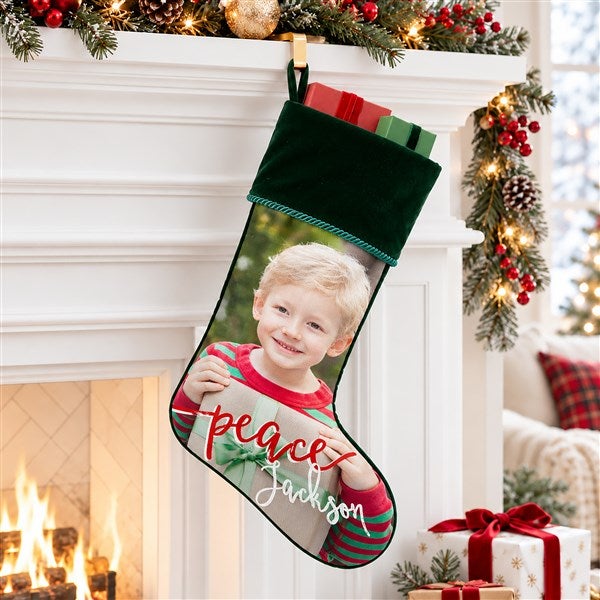 Personalized Photo Christmas Stocking - Photo Memories - 17451