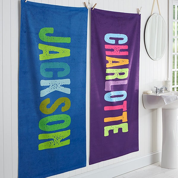 personalized bath towels amazon