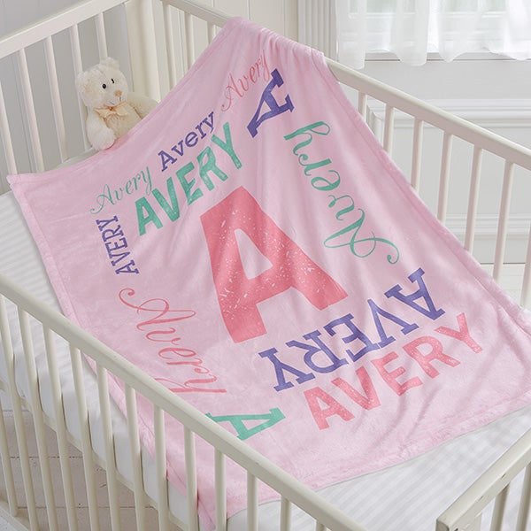Personalized Baby Blankets - Repeating Name - 17474